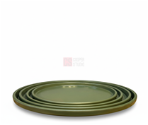 تصویر بشقاب تخت 25 ملامین سبز کوپر