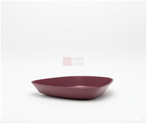 تصویر کاسه چهار گوش ملامین زرشکی P11