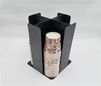 تصویر استند لیوان کاغذی مربع چهار خانه